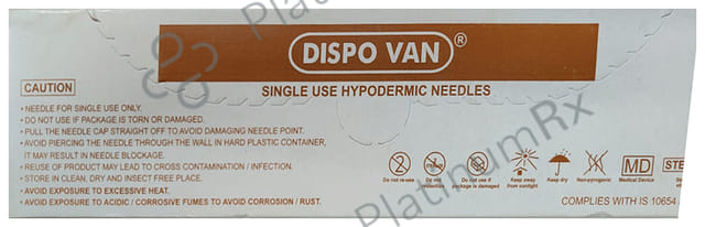 Dispovan Syringe with 26G Needle 1x1.2inch