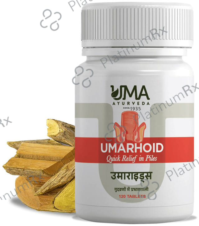 Uma Ayurveda Umarhoid Tablet for Quick Relief in Piles Tablet 120 tablets