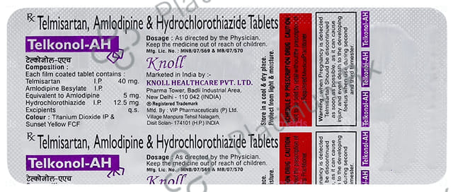 Telkonol AH 40/5/12.5mg Tablet 10s