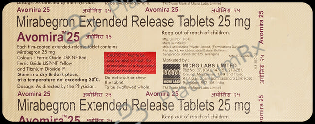 Avomira ER 25mg Tablet 10s