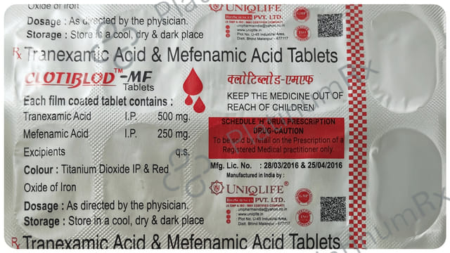Clotiblod MF 500/250mg Tablet 10s