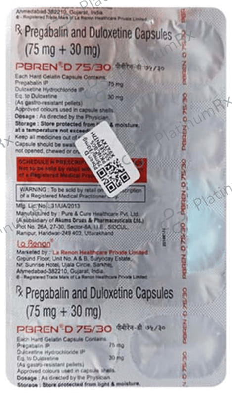 Pbren D 75mg/30mg Capsule