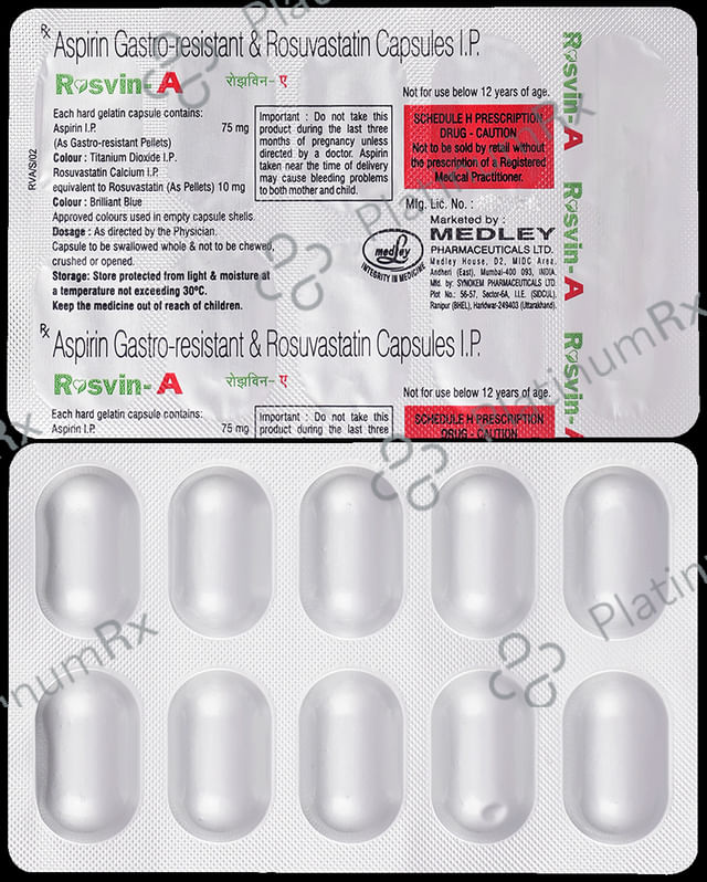 Rosvin A 10/75mg Capsule 10s