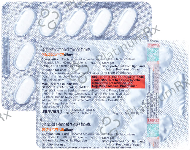 Diamicron XR 60mg Tablet 15s
