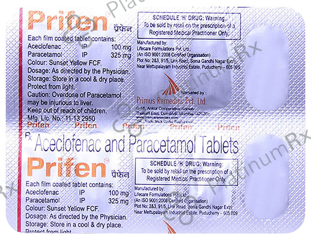 Prifen 100/325mg Tablet 10s