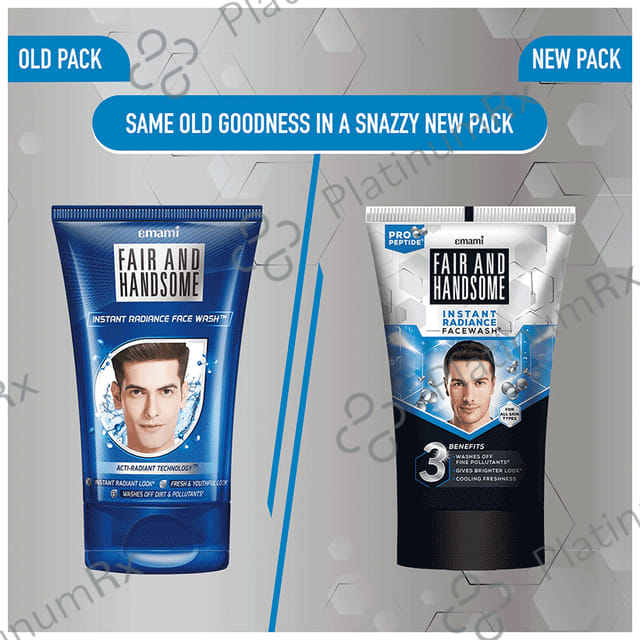 Emami Fair and Handsome Instant Radiance Face Wash 100 gm
