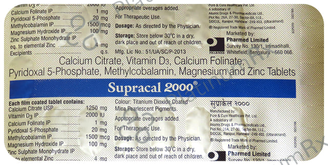 Supracal 2000 Tablet 15s