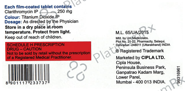 Zoclar 250mg Tablet 4s