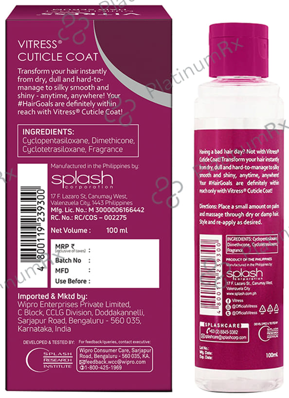 Vitress Cuticle Coat hair Serum Classic 100 Serum