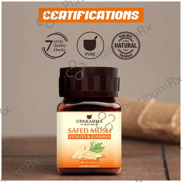 Upakarma Ayurveda Safed Musli Veg Capsule