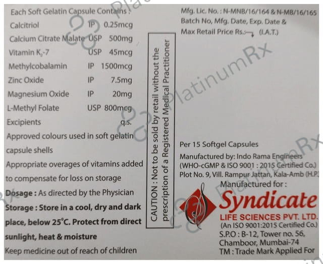 Wisecal Plus Soft Gelatin Capsule 15 capsules