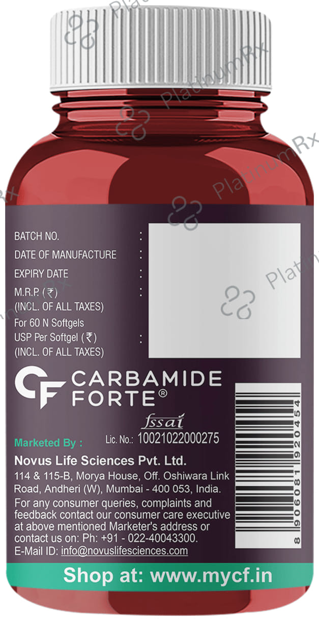 Carbamide Forte Cold Pressed Flaxseed Oil with 1250mg Omega 3-6-9 - Softgel Capsule for Heart, Bones & Joints Health