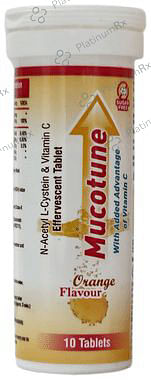 Mucotune Effervescent Tablet Orange Sugar Free
