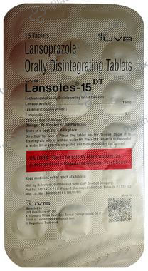 Lansoles 15mg Tablet DT 15s