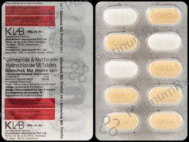 Glimchek M 2mg/500mg Tablet