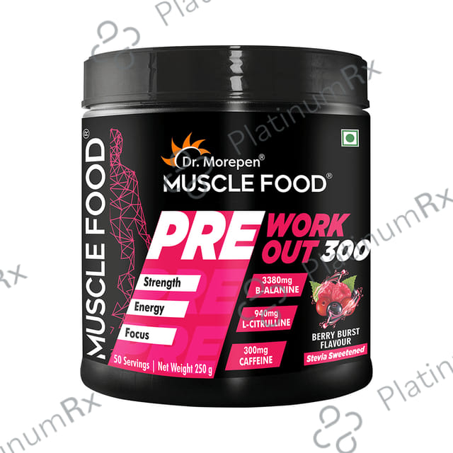 Dr. Morepen Muscle Food Pre Workout 300 Berry Burst