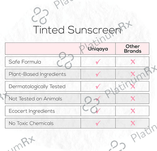 Uniqaya Tinted Sunscreen SPF 50 Cream 50gm