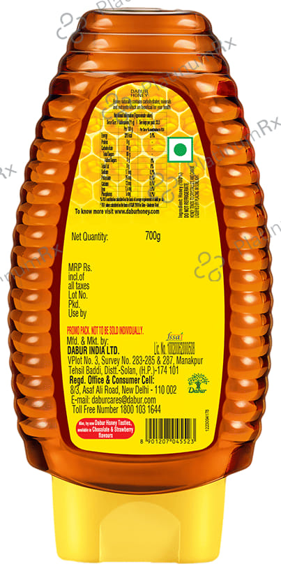 Dabur Honey 100% Pure Honey Brand With No Sugar Adulteration Squeezy Pack 700gm
