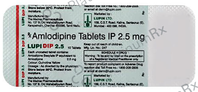 Lupidip 2.5mg Tablet 10s