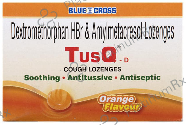 Tusq D Cough 0.6/5mg Orange Lozenges 6s