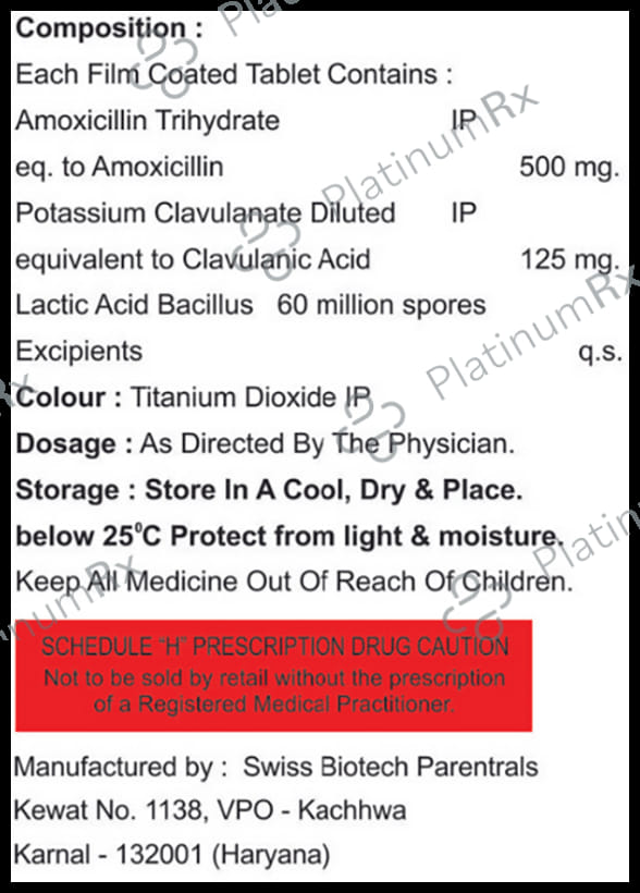 Trubid-CV 625 LB Tablet