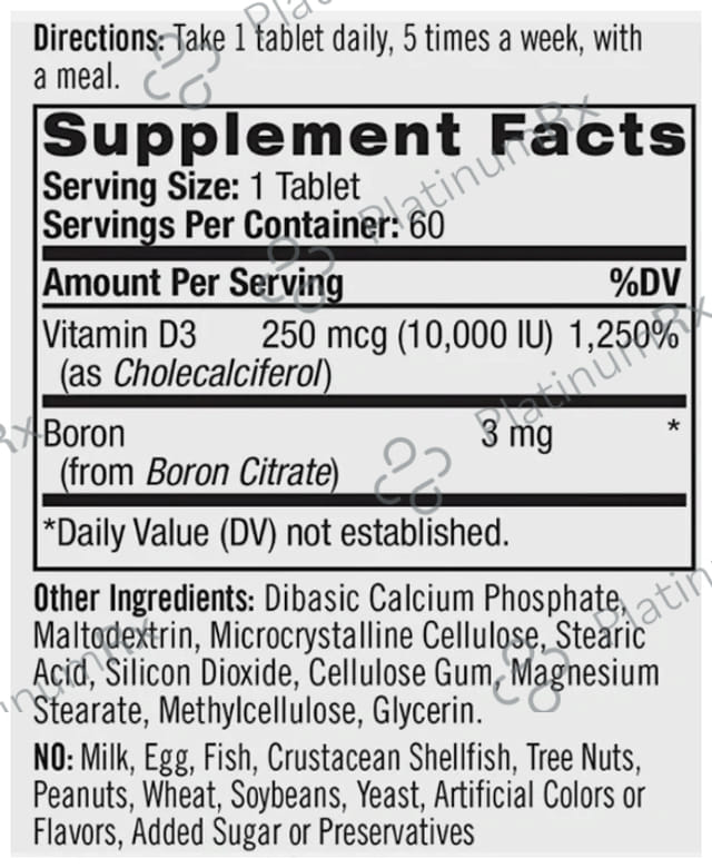 Natrol Vitamin D3 60000IU Tablet 60s