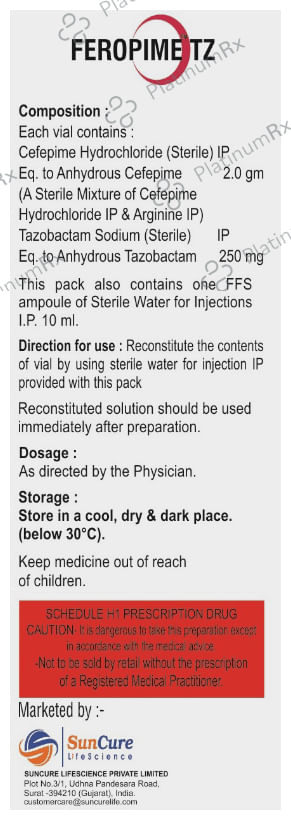 Feropime TZ 2.250 gm Injection