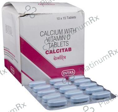 Calcitab 500mg/500IU Tablet 15s