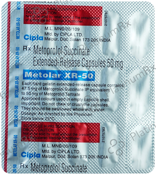 Metolar XR 50mg Capsule 15s