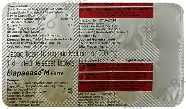 Dapaease M Forte Tablet ER