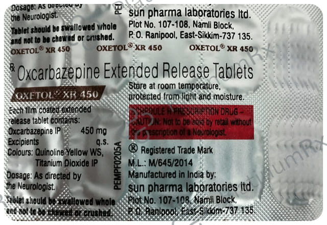 Oxetol 450mg Tablet XR 10s