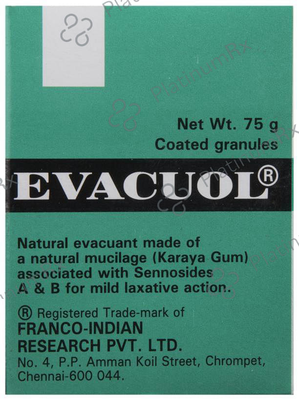 Evacuol 3.1/18mg Granules 75gm
