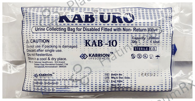 Kabrion Urobag KAB 10 Urine Collecting Bag (2000ml Each) 5 units