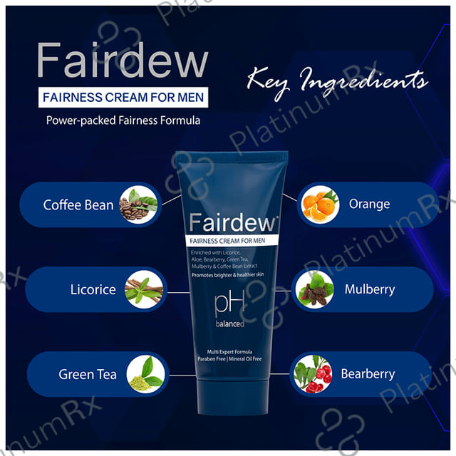 Fairdew PH Balanced Fairness Cream for Men (50gm Each) 4 Tube