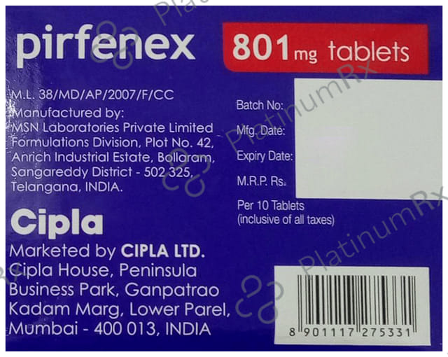 Pirfenex 801mg Tablet 10s