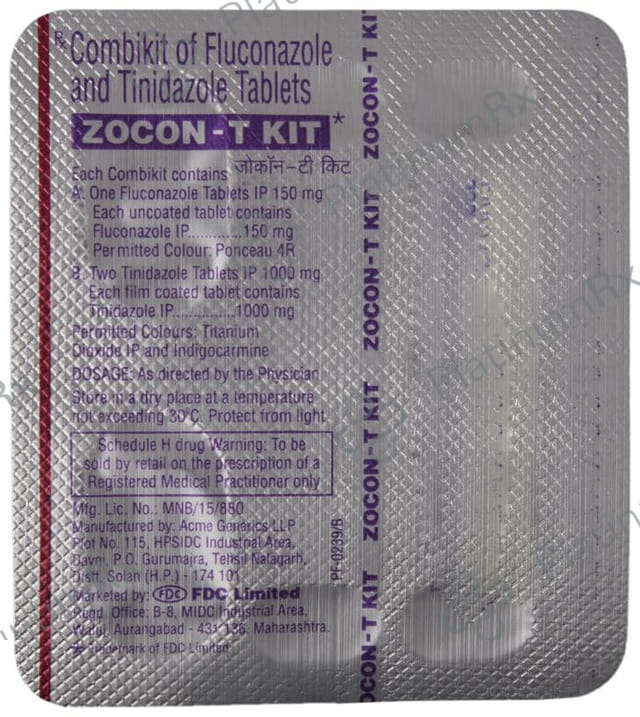 Zocon T 150/1000mg Kit Tablet 3s
