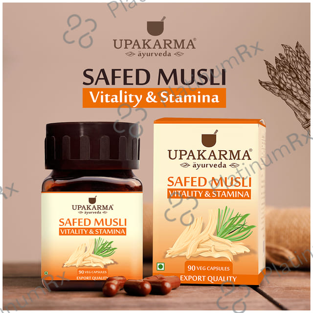 Upakarma Ayurveda Safed Musli Veg Capsule