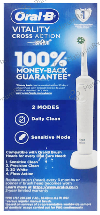 Oral-B Vitality 100 Braun Cross Action Electric Rechargeable Toothbrush