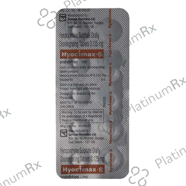 Hyocimax 10mg Tablet 10s
