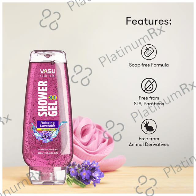 Vasu 3in1 Shower Body Wash Relaxing Lavender