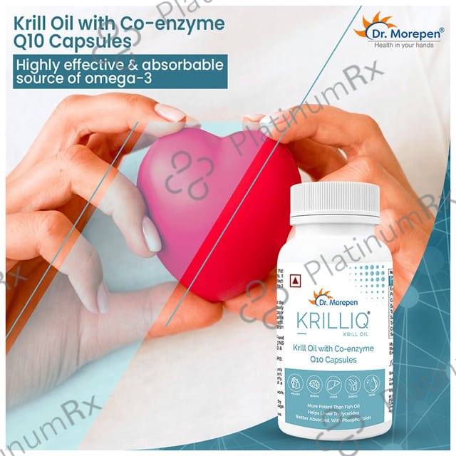 Dr. Morepen Krilliq Krill Oil with Co-Enzyme Q10 Softgel Capsule