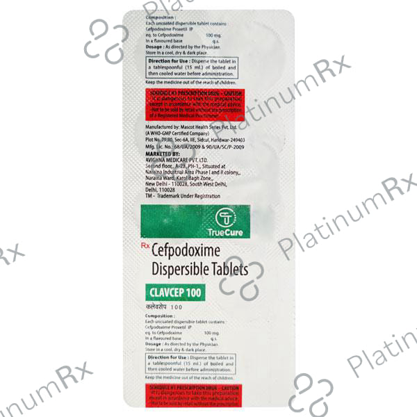 Clavcep 100mg Tablet 10s