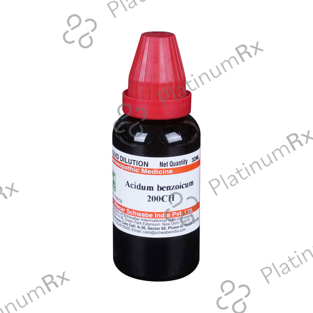 Dr Willmar Schwabe India Acidum Benzoicum Dilution 200 CH