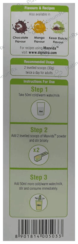 Maxvida Nutritional Supplement Flavour Vanilla Powder 200gm