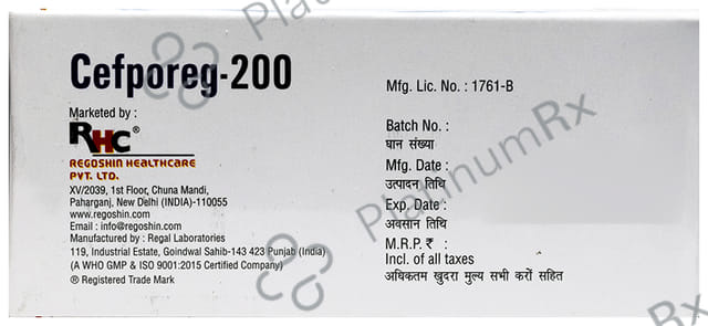 Cefporeg 200mg Tablet 10s