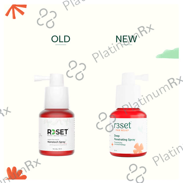 R3SET Instant Pain Relief Nanotech Spray