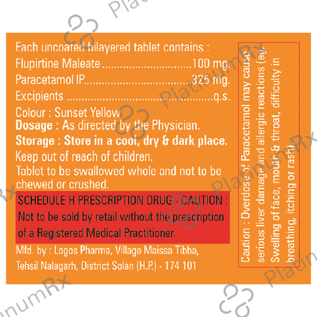 Flupishine P 100/325mg Tablet 10s