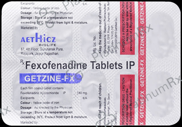 Getzine FX 180mg Tablet