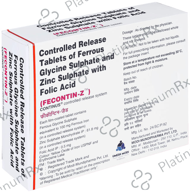 Fecontin Z Tablet CR 10s