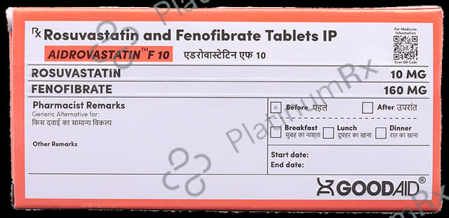 Aidrovastatin F 10/160mg Tablet 10s